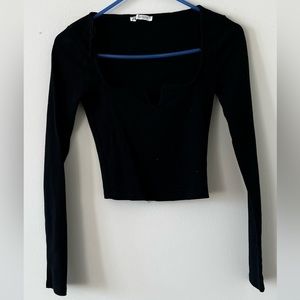 Zara Black Long Sleeve Crop in Small
